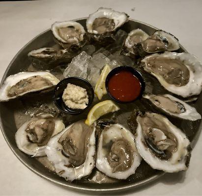 Raw oysters