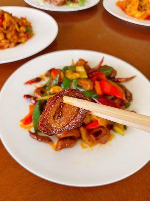 Stir Fried Pork Intestine in Hot & Spicy Taste