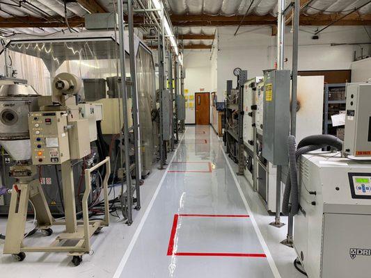 Solid epoxy floor #machine shop