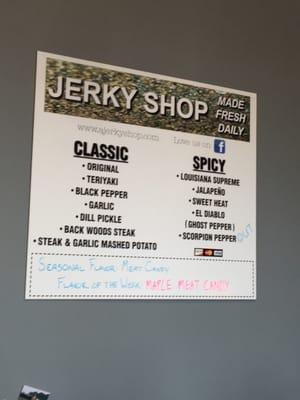 Fresh in store made jerry. Tons of unique flavors.... Best part... You can sample every one of them!!!