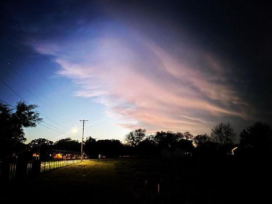 Our view to the NW as we departed Comanche for Brownwood!