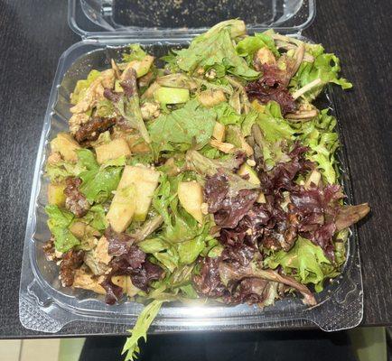 Blue Crisp Salad with chicken very good!  Although they barely put any chicken!