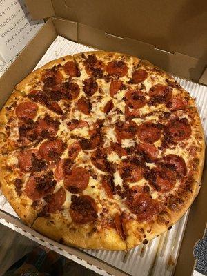 Pepperoni and Bacon Pizza