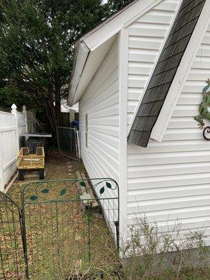 Vinyl siding garage install