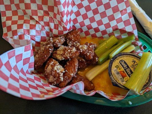 Garlic Parm Boneless Wings.