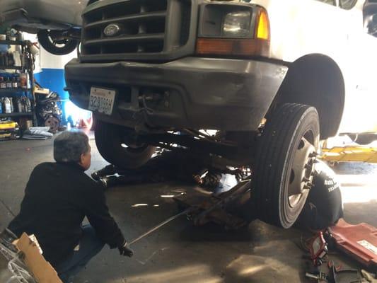 Tranny work on massive service Truck