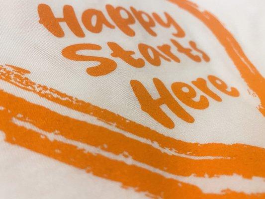 Happy starts here at Bigfoot Tees