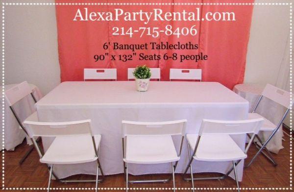 Rectangular Table Rental and Tablecloths