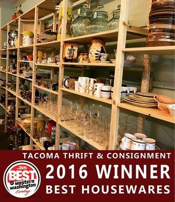 We won best housewares in Western Washington in 2016!