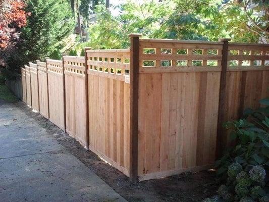 7' Craftsman Style Cedar Fence