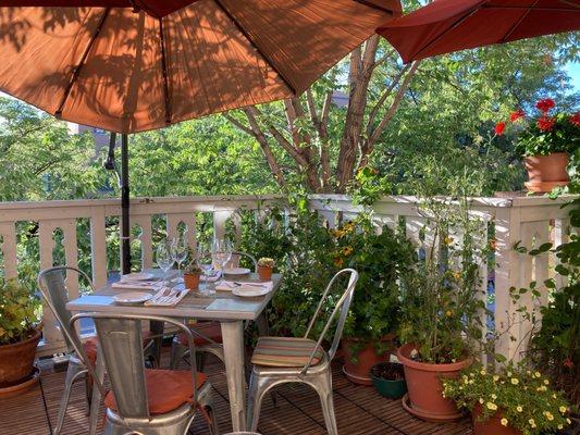 Estevan - summer dining on the patio.