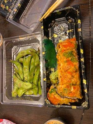 Super Bake Salmon Roll Garlic Edamame