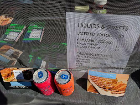 veganation san jose alta palla black cherry/blood orange soda (desserts n/a including pretzel peanut butter brownie,sweet potato cake)