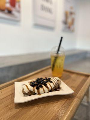 Brown sugar boba croffle