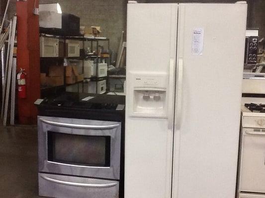 New and newish appliances come in regularly, as well as older and used models. They have a whole section for them.