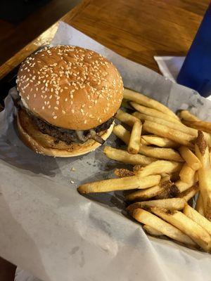 Mushroom Swiss burger