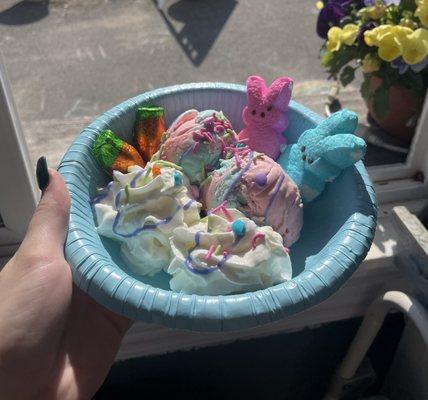 Peep sundae