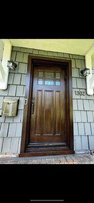 Restored front door.