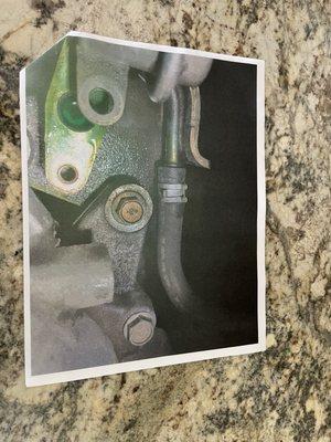 Picture mechanic took of my car when he opened fuel pressure regulator and found green fuel/diesel!!!