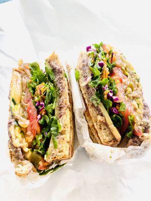 Black bean spicy chipotle panini