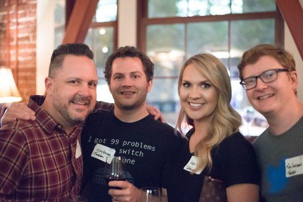 DeWinter Technology's Katie Spinola with several Bay area tech professionals.