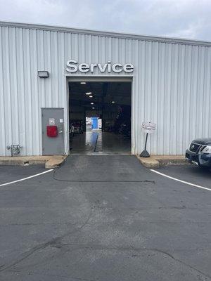 Service entrance.