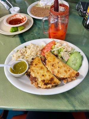 Shrimp Al Gobernador Taco - favorite lunch item here. Filling!!