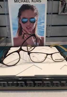 We carry Michael Kors, Ray-ban, Burberry, Dolce & Gabana, Flexon frames and many more.