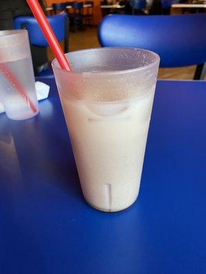 El Salvadoran horchata, which has notes of cardamom, chocolate and other seasonings. Very good Horchata