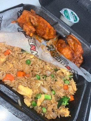 5. Rice & Wings Combo mild with fried rice