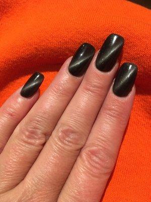 Halloween ready acrylics with gel polish