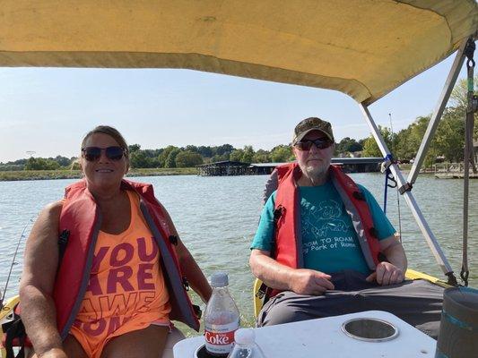 My sister and Dad at Lake Fayetteville