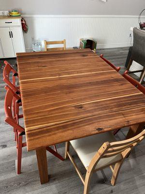 Cherry wood extension table.