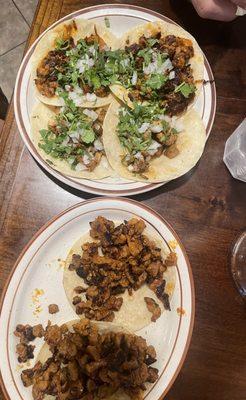 Alpastor tacos, chicken tacos