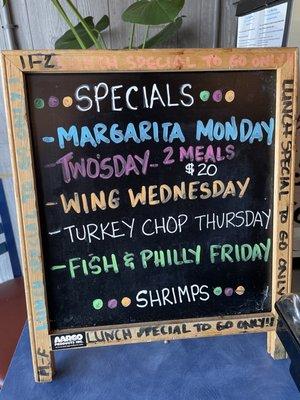 Weekly specials