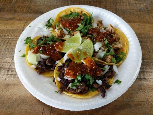 Tacos asada, and pollo