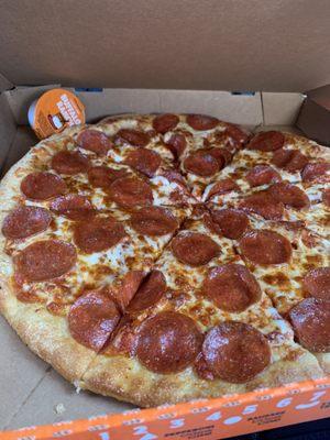 Pepperoni Pizza and Buffalo Ranch Sauce