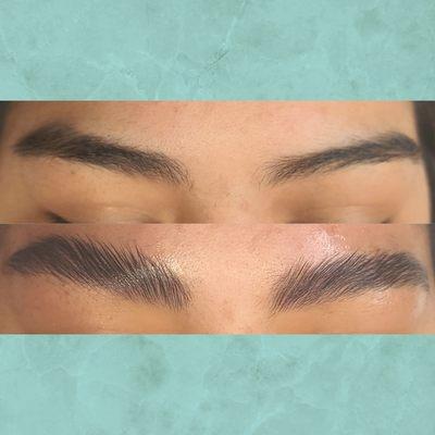 Brow lamination and tint