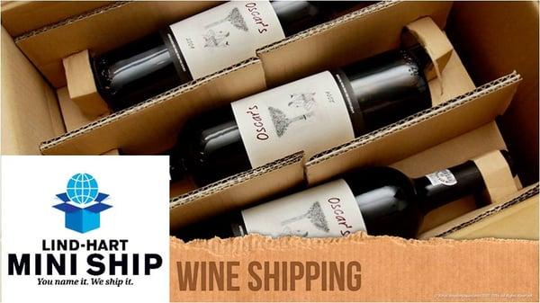 Did you know that you can ship wine at Lind-Hart Mini Ship?  It just needs to be properly packaged and sent to an adult over the age of 21.