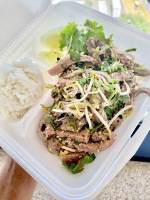 Grilled beef LAAB (larb) salad