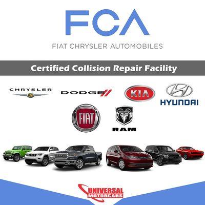 Factory certified collision repair facility!