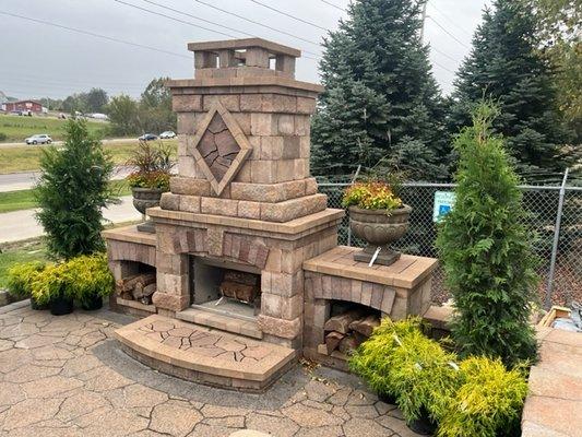 Large selection of outdoor fireplaces. Special orders accepted.