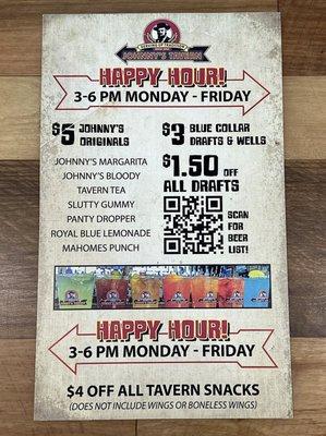 Happy Hour Details