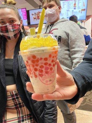 Bobb Boba Special Sundae with Mango and Strawberry