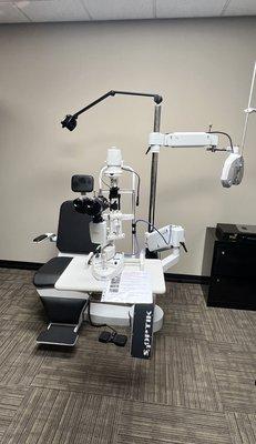 One of the eye exam areas