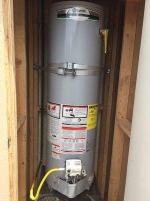 We install water heaters!