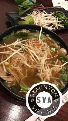 Located downtown. Great pho, friendly staff, and a nice environment