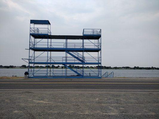 grandstand across the way for the boat races