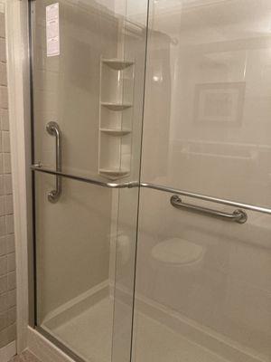 Shower converted from tub