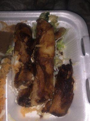 Burned taquitos